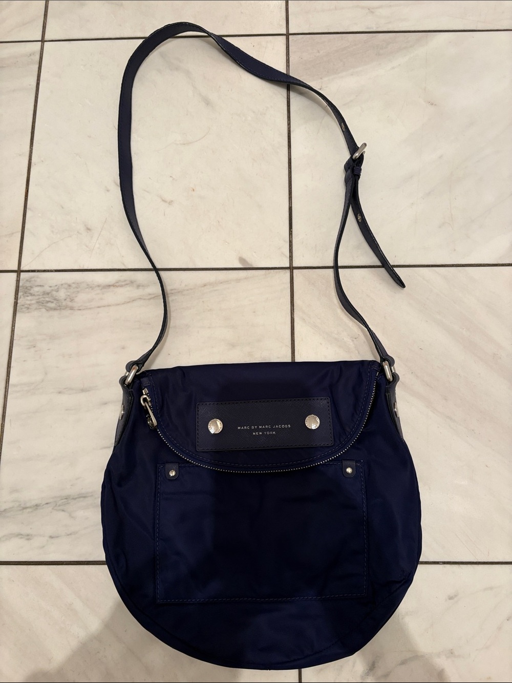 Marc by Marc Jacobs Navy Crossbody Bag with Adjustable Strap